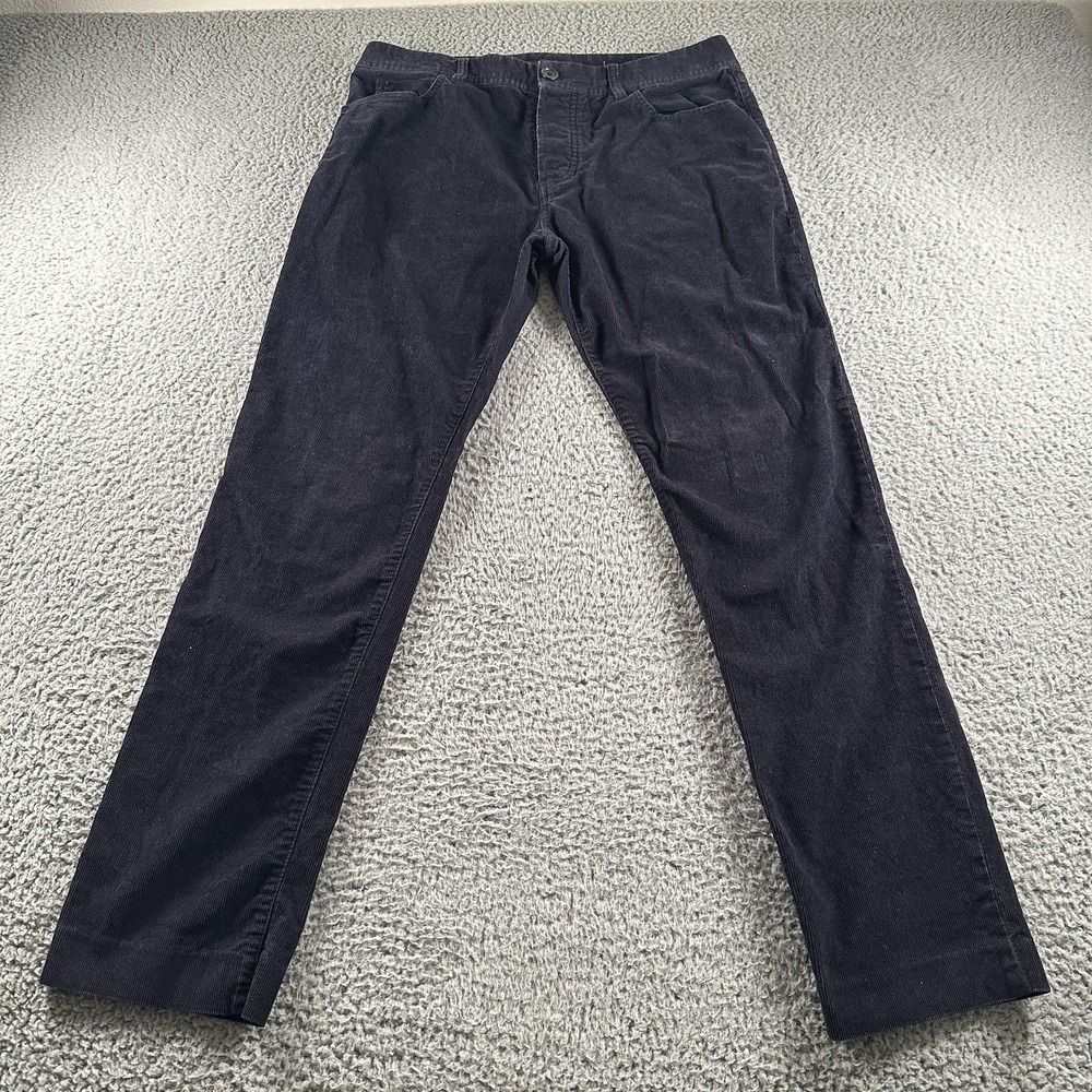 James Perse Pants Mens 33 Blue Corduroy 5 Pocket Heavy Stretch Casual